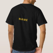 Custom Name Tee in Black Perfect for Any Occasion T-shirt (Achterkant)