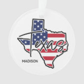 Custom Name Texas Ornament (voorkant)