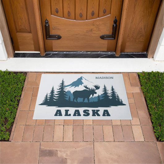Custom Name & Text ALASKA Deurmat (Buiten)