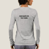 Custom Name / Text Berlin Germany Coordinates Tri-Blend Shirt (Achterkant)