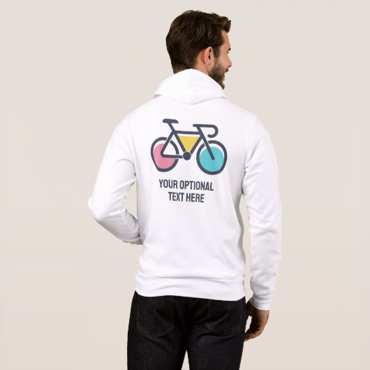 Custom Name & Text Bicycle Hoodie (Achterkant volledig)