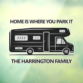 Custom Name & Text Camper Van Raamsticker (Vel 3)