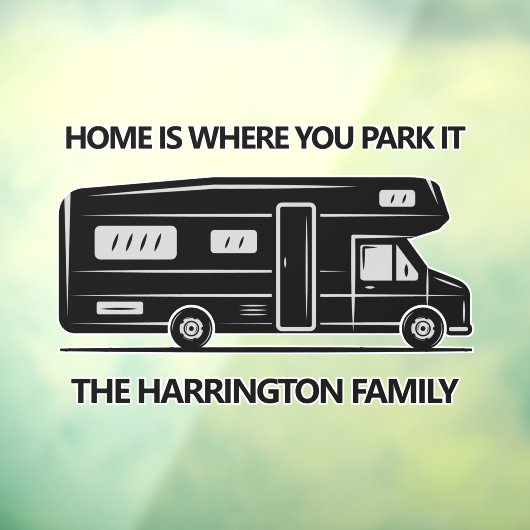 Custom Name & Text Camper Van Raamsticker (Vel 3)