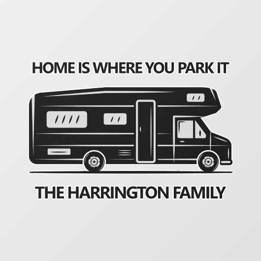 Custom Name & Text Camper Van Raamsticker (Vel)