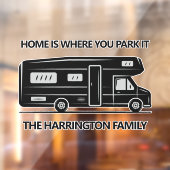 Custom Name & Text Camper Van Raamsticker (Vel 2)
