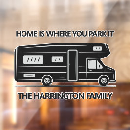 Custom Name & Text Camper Van Raamsticker