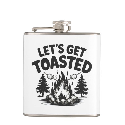 Custom Name & Text Camping Heupfles (Voorkant)