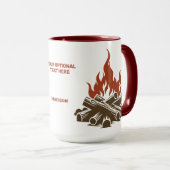 Custom Name & Text Camping Mok (Voorkant rechts)