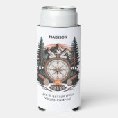 Custom Name & Text Camping Seltzer Blikjeskoeler (Seltzer Achterkant)