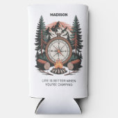 Custom Name & Text Camping Seltzer Blikjeskoeler (Voorkant)