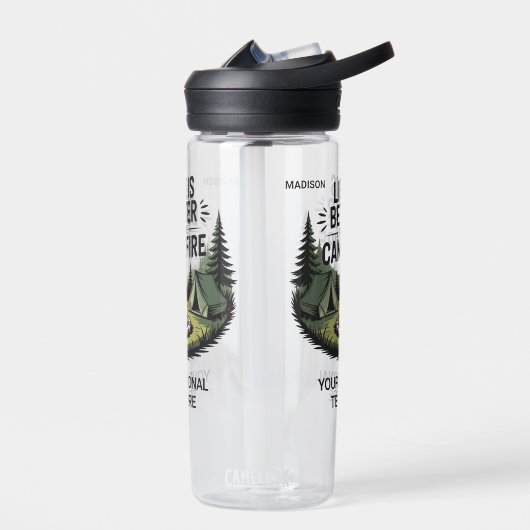 Custom Name & Text Camping Waterfles (Links)