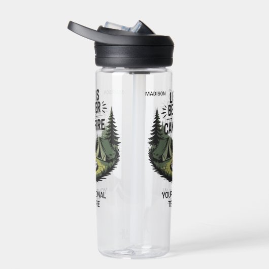 Custom Name & Text Camping Waterfles (Rechts)