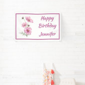 Custom Name Text Cosmos Garden Flower  Spandoek (Insitu)