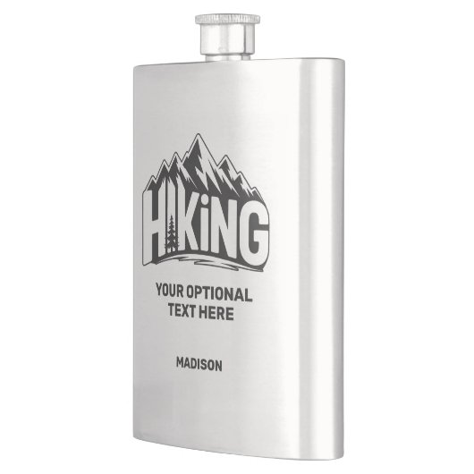 Custom Name & Text Hiking Flacon (Links)