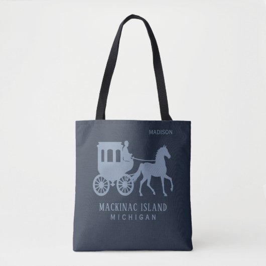 Custom Name & Text Mackinac Island Tote Bag (Voorkant)