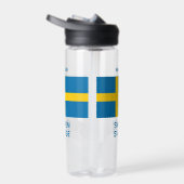 Custom Name & Text Swedish Flag Waterfles (Rechts)