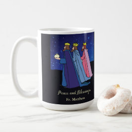 Custom Name Title, Christmas Wishes Three Kings Koffiemok
