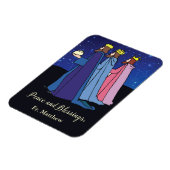 Custom Name Title, Christmas Wishes Three Kings Magneet (Linkerzijde)