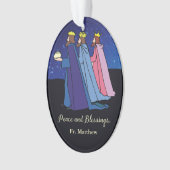 Custom Name Title, Christmas Wishes Three Kings Ornament (voorkant)