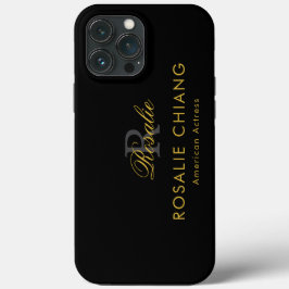 Custom Name & Title with Monogram Case-Mate iPhone Case
