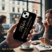 Custom Name & Title with Monogram Case-Mate iPhone Case