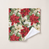 Custom Name Towels Christmas Wreath Accent Bad Handdoek (Wasdoekje)