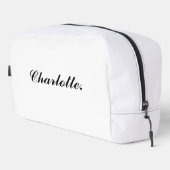 Custom Name Travel Toiletry Bag Dopp Kit Toilettasje (Rechterhoek)
