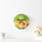 Custom Name Tropical Fruits Ronde Klok (Huis)