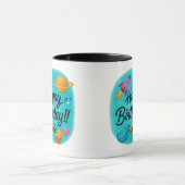 Custom Name Turquoise 21st Birthday Mok (Midden)