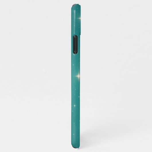 Custom Name Turquoise Starry iPhone Hoesje (Rechterkant)