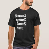 Custom Name & Typography  Personalized Minimalist  T-shirt (Voorkant)