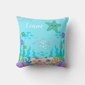 Custom Name Undersea Starfish Pillow Kussen (Voorkant)