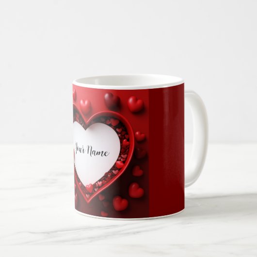 Custom Name Valentijn Koffiemok (Voorkant rechts)