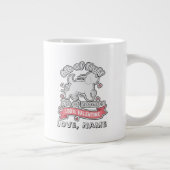 Custom Name Valentine 6lb of Fluff 7lb of Zoomies Grote Koffiekop (Rechts)