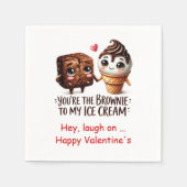 Custom Name Valentine Napkins Funny Food Quotes Servet (Voorkant)