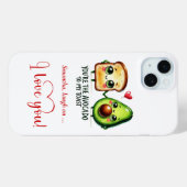 Custom Name Valentine Phone Case with Funny Food (Achterkant (horizontaal))