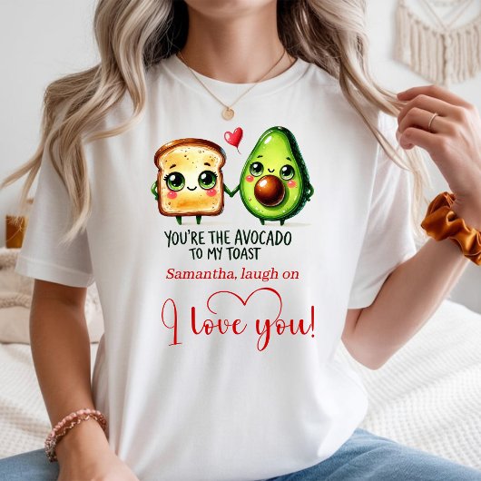 Custom Name Valentine Women T-Shirt Funny Food