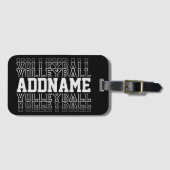 CUSTOM NAME Vanishing Volleyball Team Player Bagagelabel (Voorkant (horizontaal))