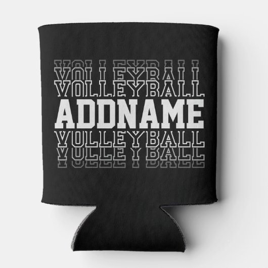 CUSTOM NAME Vanishing Volleyball Team Player Blikjeskoeler (Achterkant)