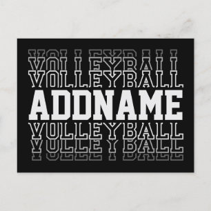 CUSTOM NAME Vanishing Volleyball Team Player Briefkaart