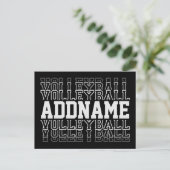 CUSTOM NAME Vanishing Volleyball Team Player Briefkaart (Staand voorkant)