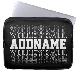CUSTOM NAME Vanishing Volleyball Team Player Laptop Sleeve
