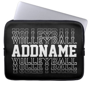 CUSTOM NAME Vanishing Volleyball Team Player Laptop Sleeve