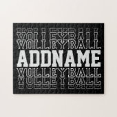 CUSTOM NAME Vanishing Volleyball Team Player Legpuzzel (Horizontaal)