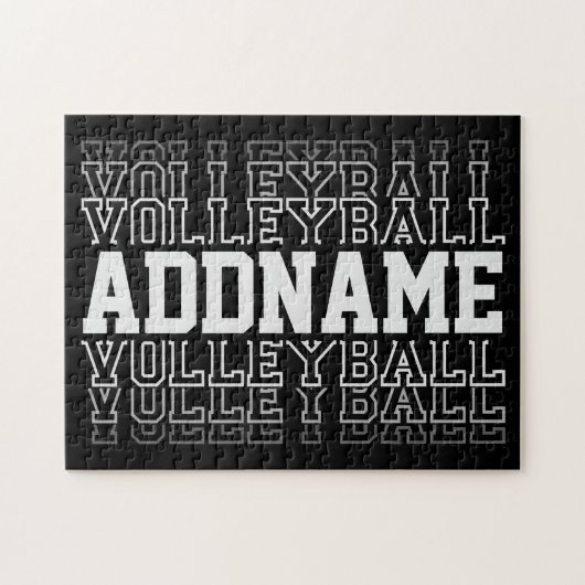 CUSTOM NAME Vanishing Volleyball Team Player Legpuzzel (Horizontaal)
