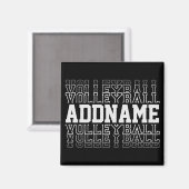 CUSTOM NAME Vanishing Volleyball Team Player Magneet (Voorkant / Achterkant)