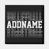 CUSTOM NAME Vanishing Volleyball Team Player Magneet (Voorkant)