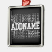 CUSTOM NAME Vanishing Volleyball Team Player Metalen Ornament (Links)