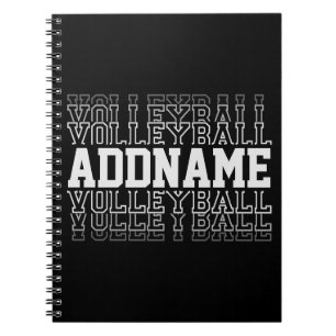 CUSTOM NAME Vanishing Volleyball Team Player Notitieboek
