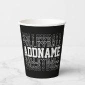 CUSTOM NAME Vanishing Volleyball Team Player Papieren Bekers (Voorkant)